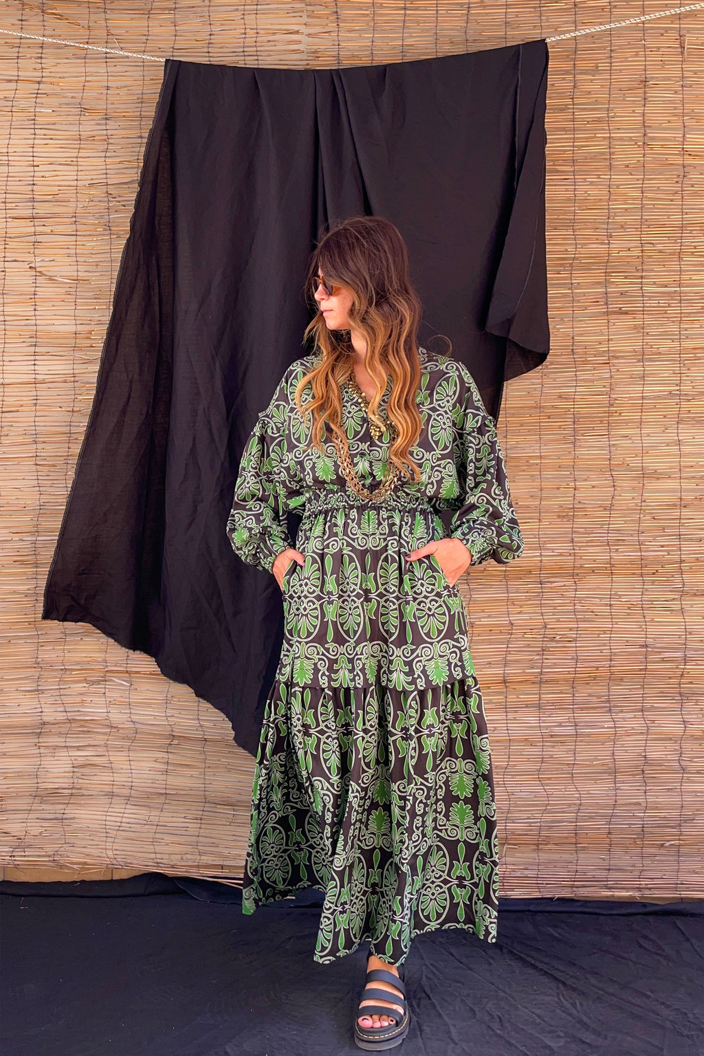 KION SKIRT (Akrokeramon Black+Green)