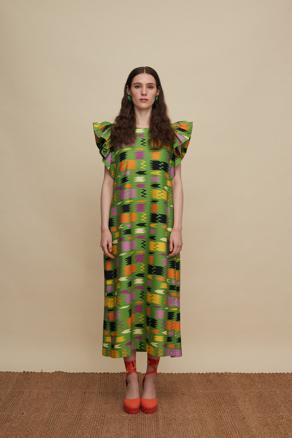 MYLOPOTAMOS MAXI DRESS (PATANIA GREEN PRINT)