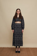 ANOGIA SKIRT (TREE OF LIFE B/W PRINT)