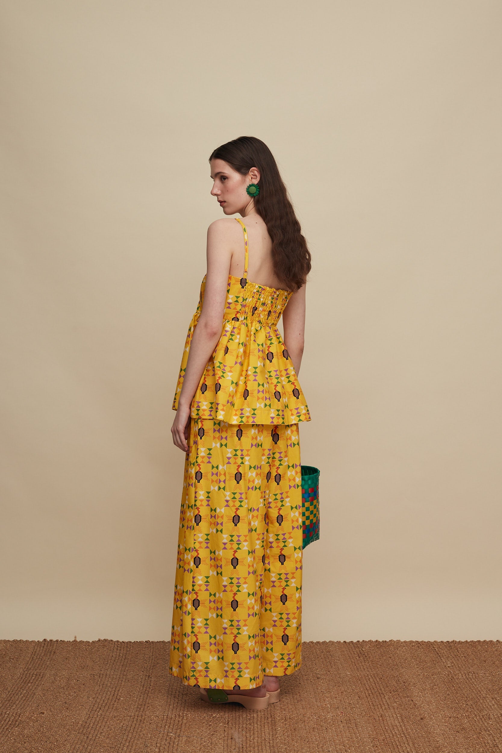 KISSAMOS TOP (FOLK BIRD PRINT)