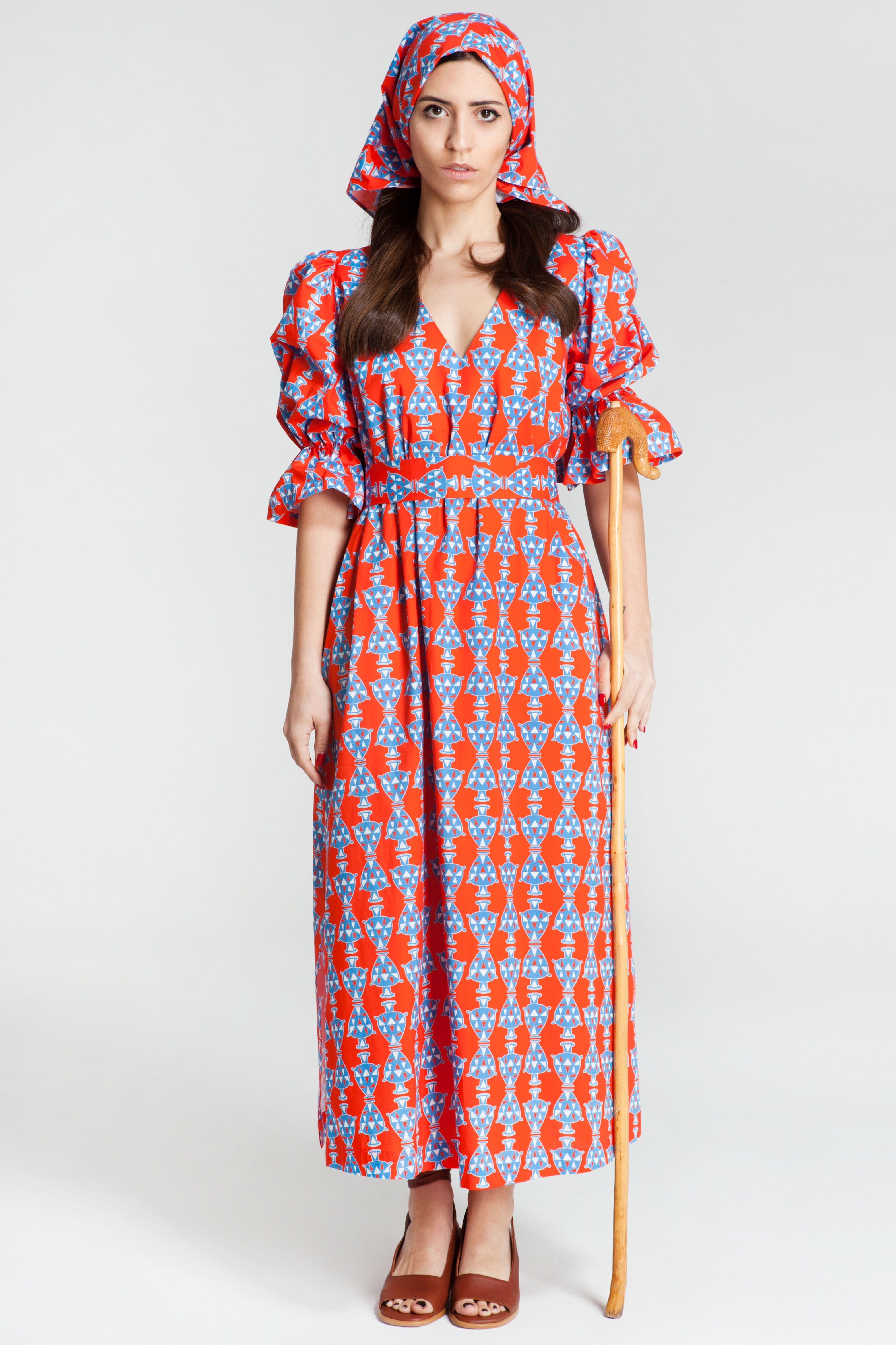 STAMNOS Dress (AMFOREAS RED)