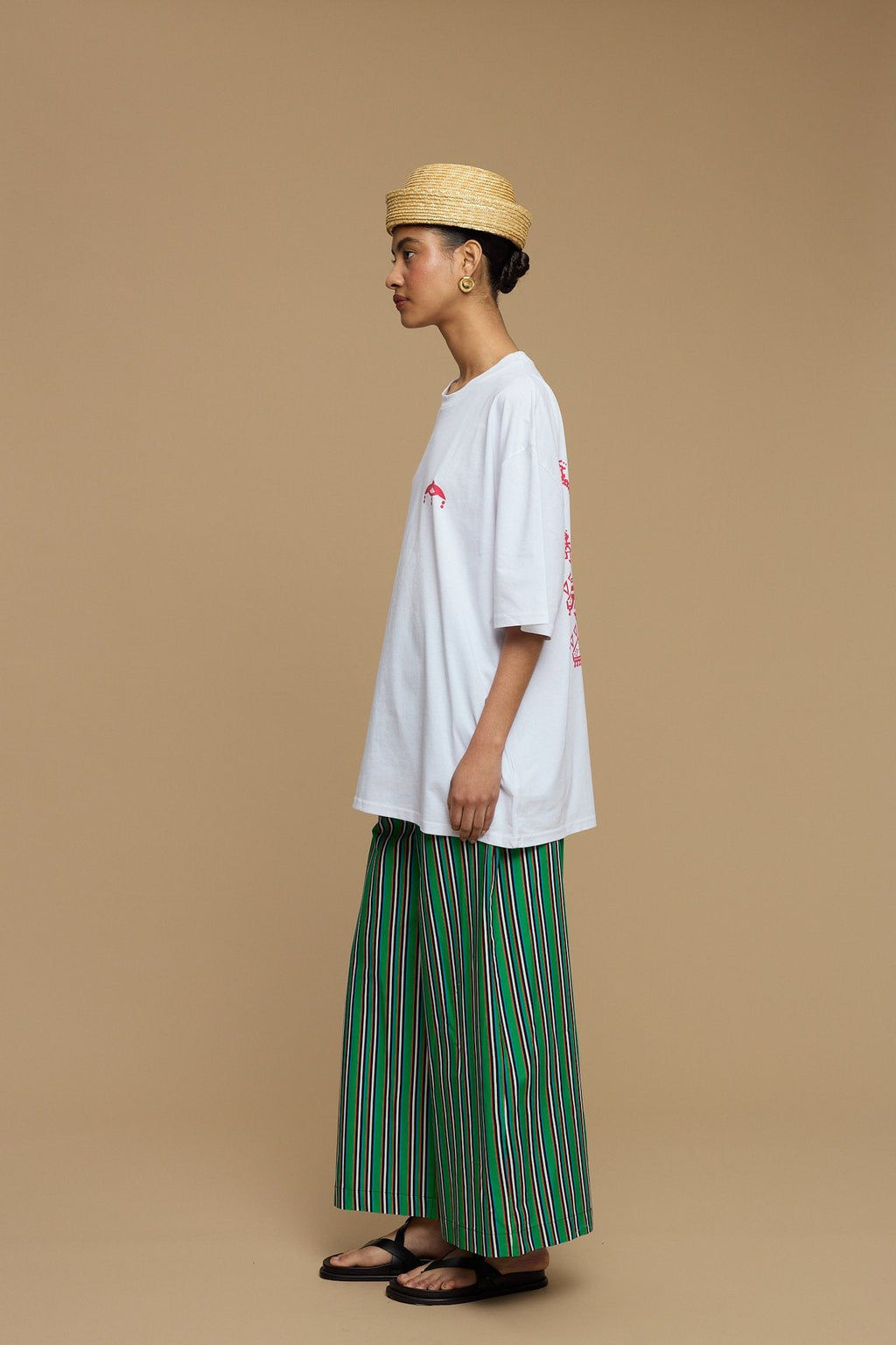 PANTS KOUFONISI (STRIPES BLACK/GREEN/RED)