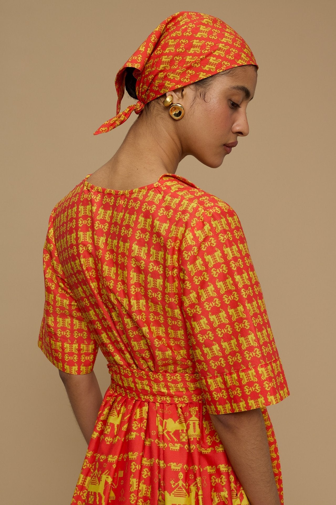 MAXI DRESS MILOS (ANAFI RED PRINT)