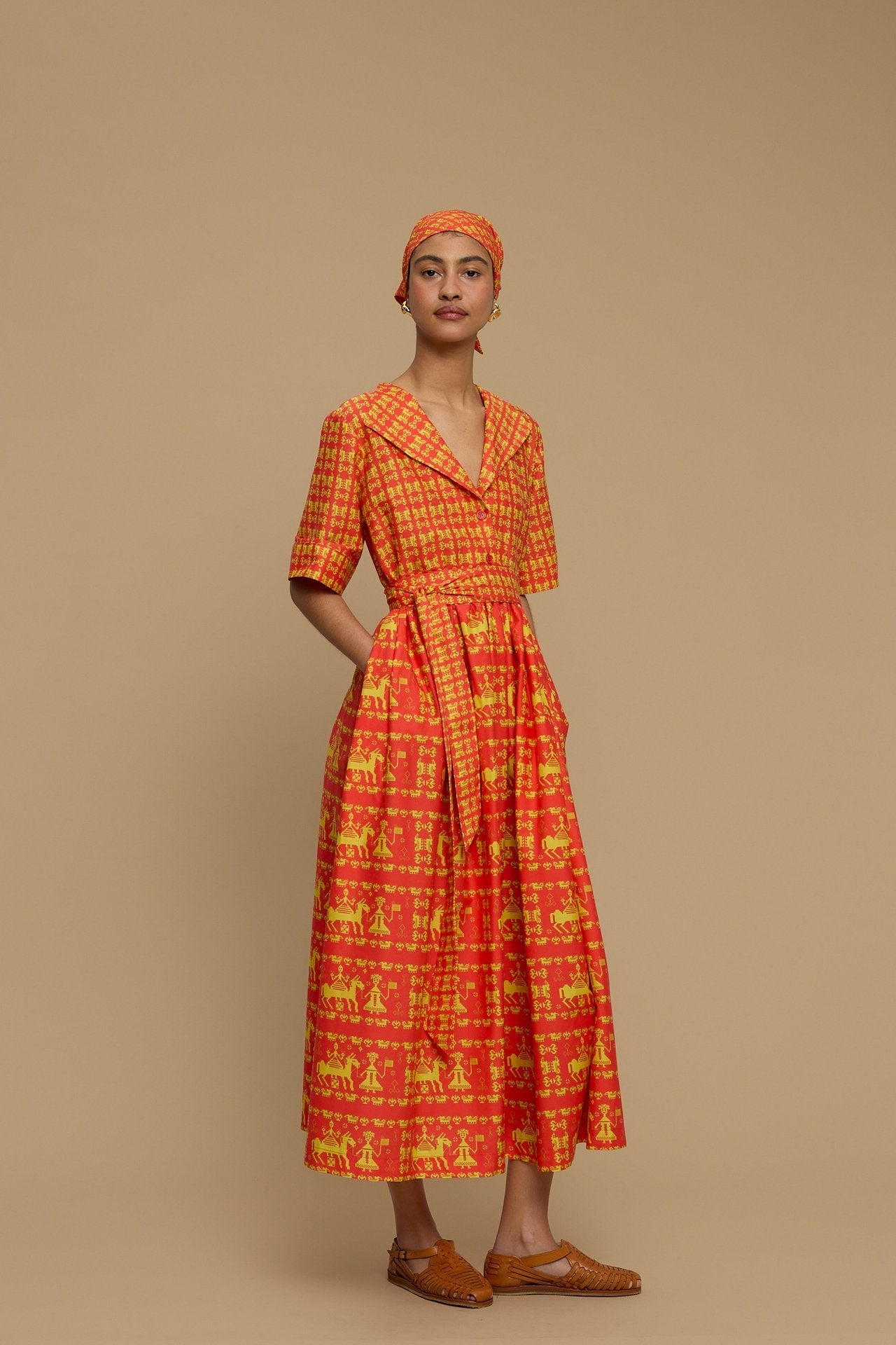 MAXI DRESS MILOS (ANAFI RED PRINT)