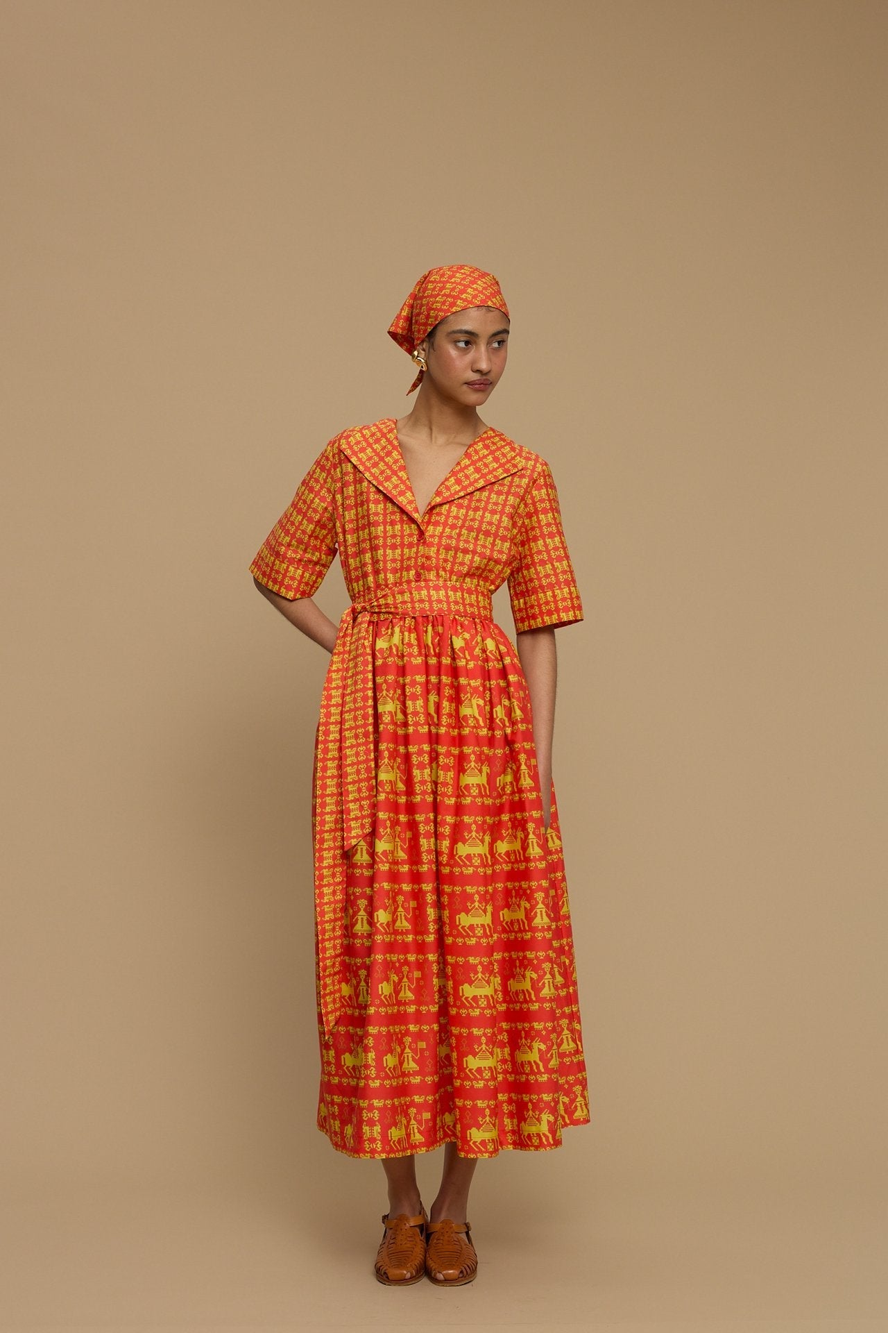 MAXI DRESS MILOS (ANAFI RED PRINT)