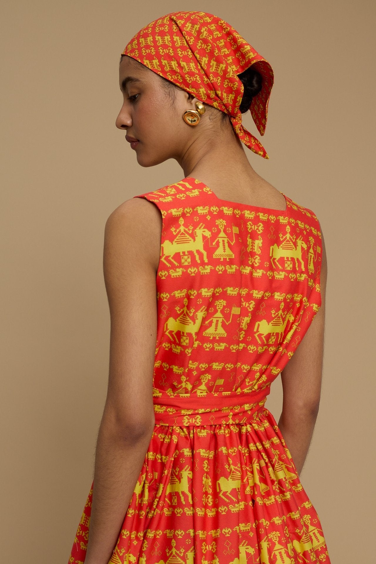 MINI DRESS DELOS (ANAFI RED PRINT)