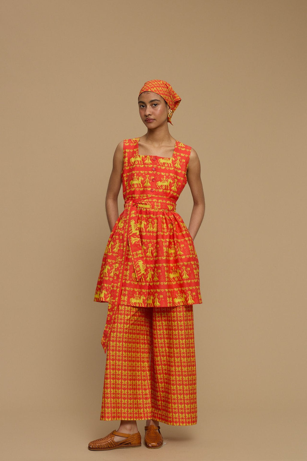 PANTS KOUFONISI (ANAFI RED PRINT)