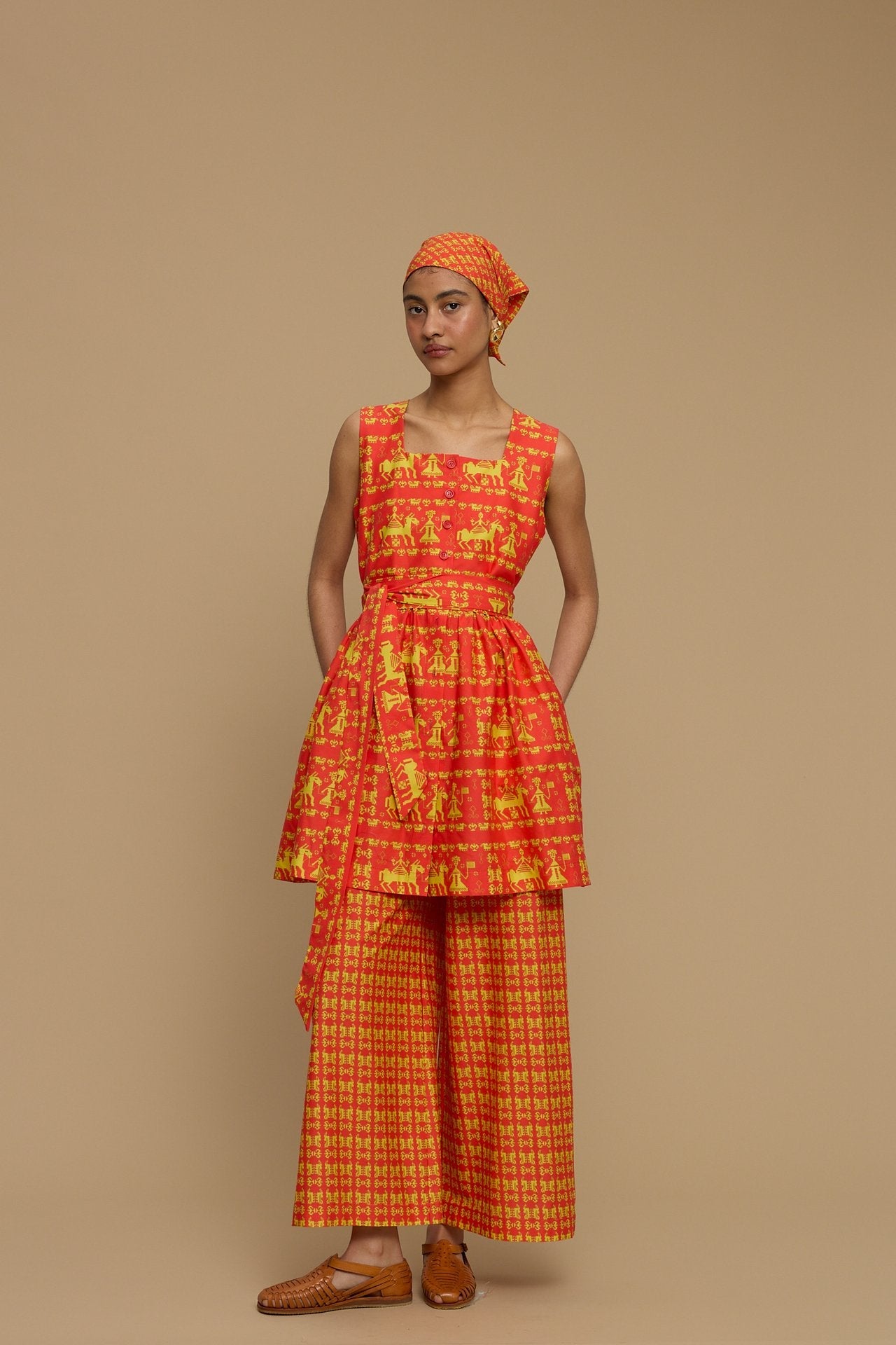PANTS KOUFONISI (ANAFI RED PRINT)