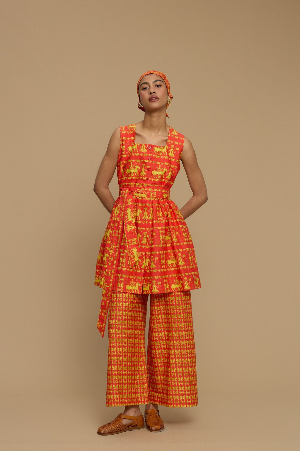 PANTS KOUFONISI (ANAFI RED PRINT)