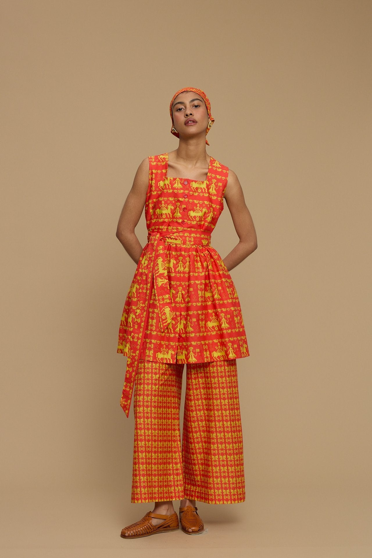 PANTS KOUFONISI (ANAFI RED PRINT)