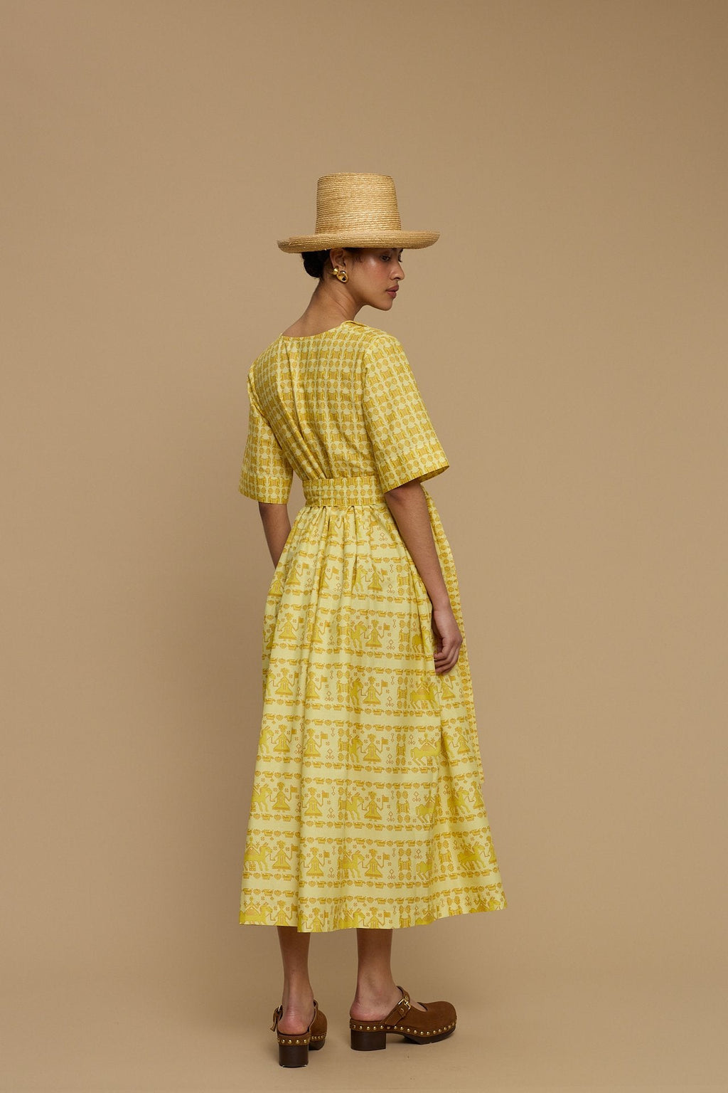 MAXI DRESS MILOS (ANAFI BEIGE PRINT)