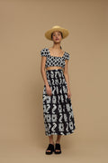SKIRT FOLEGANDROS (NAXOS CUSHION BLACK&WHITE PRINT)