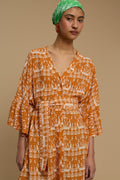 KIMONO AMORGOS (KARAVAKI BROWN/ORANGE PRINT)