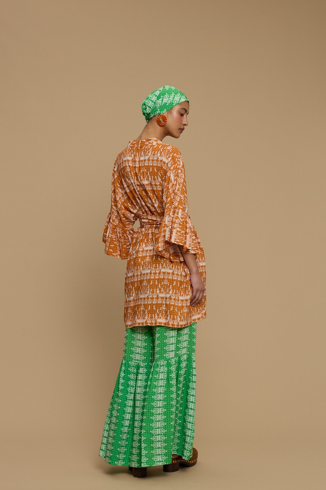 PANTS AMORGOS (KARAVAKI GREEN PRINT)