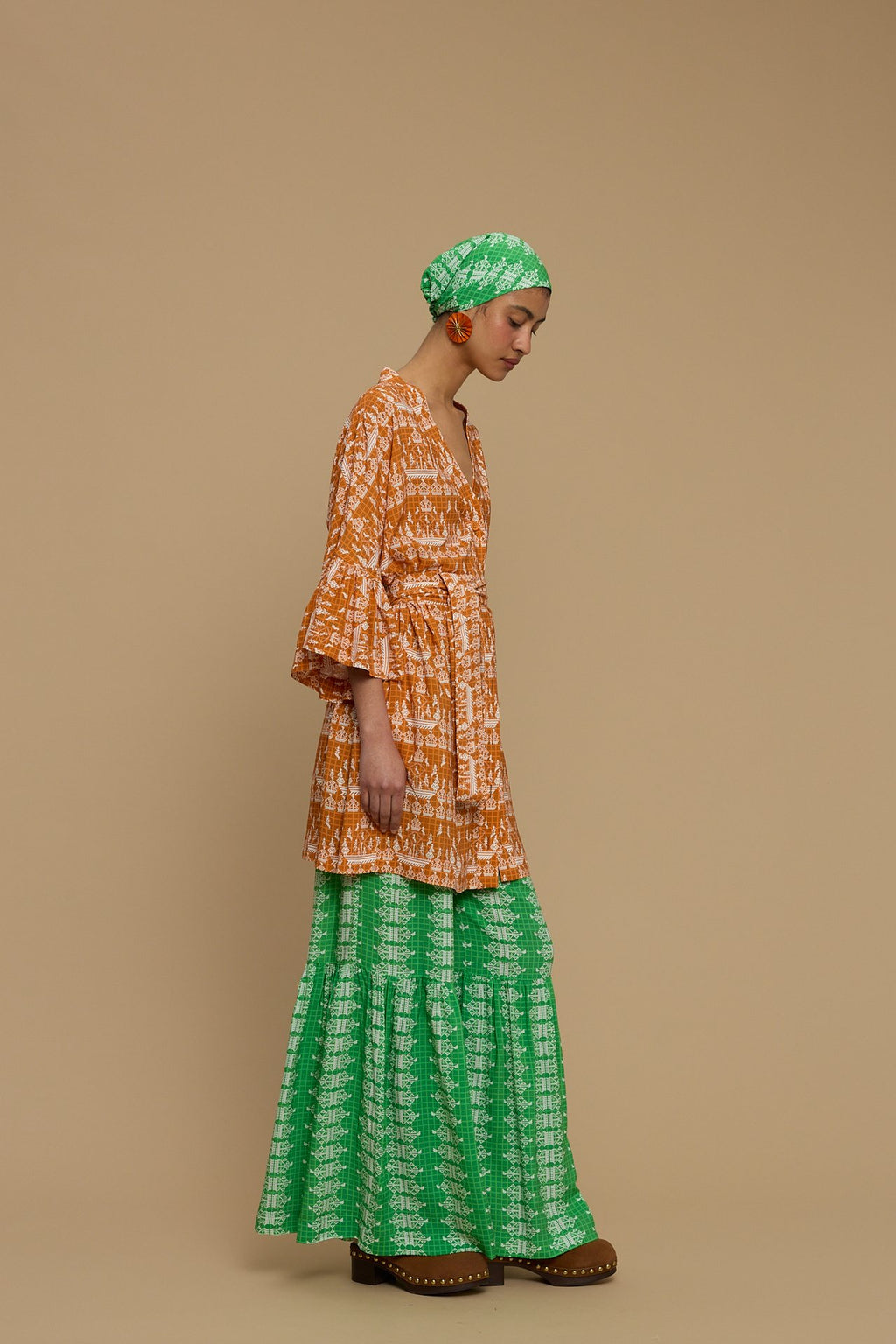PANTS AMORGOS (KARAVAKI GREEN PRINT)