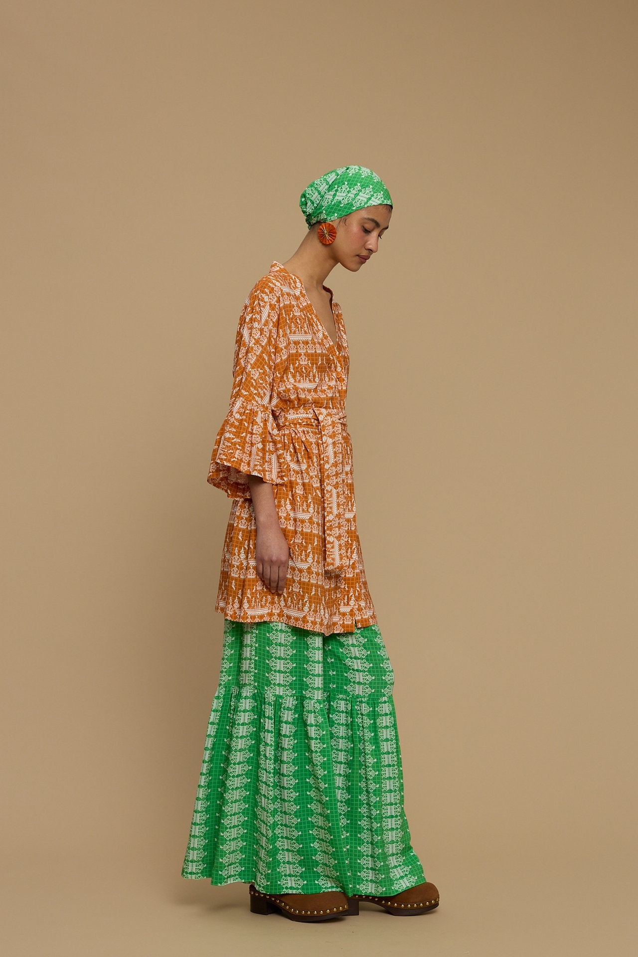 PANTS AMORGOS (KARAVAKI GREEN PRINT)