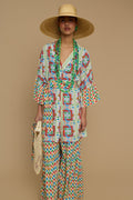 KIMONO AMORGOS (AMORGOS RECTANGULAR BEIGE PRINT)