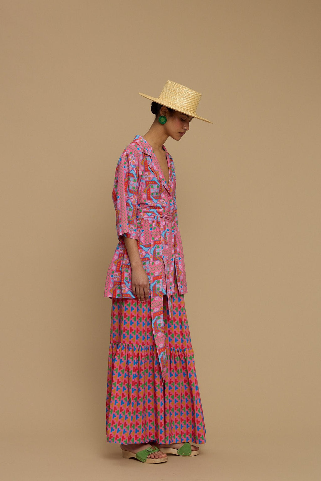 SHIRT KOUFONISI (AMORGOS RECTANGULAR PINK PRINT)