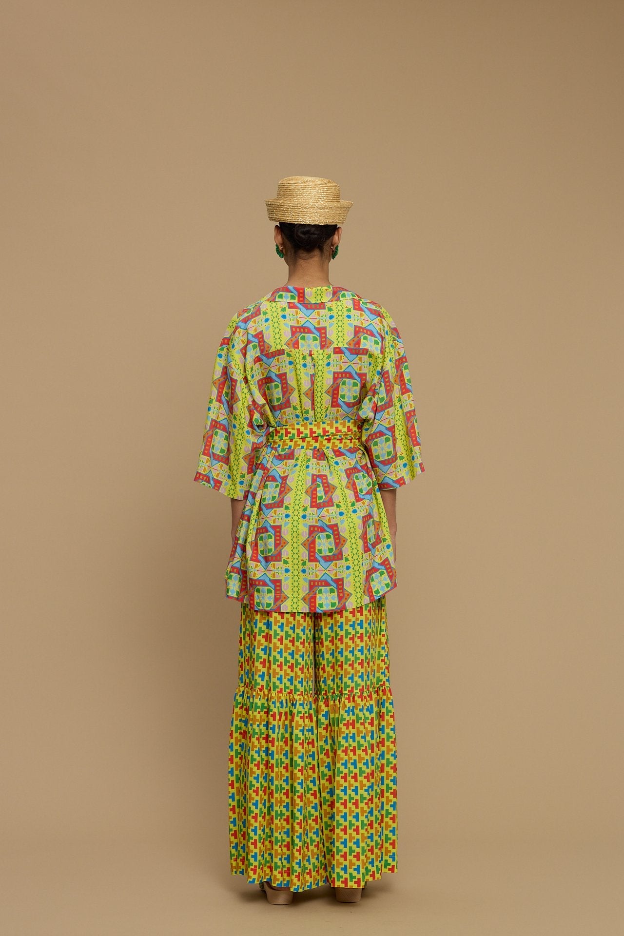 SHIRT KOUFONISI (AMORGOS RECTANGULAR YELLOW PRINT)