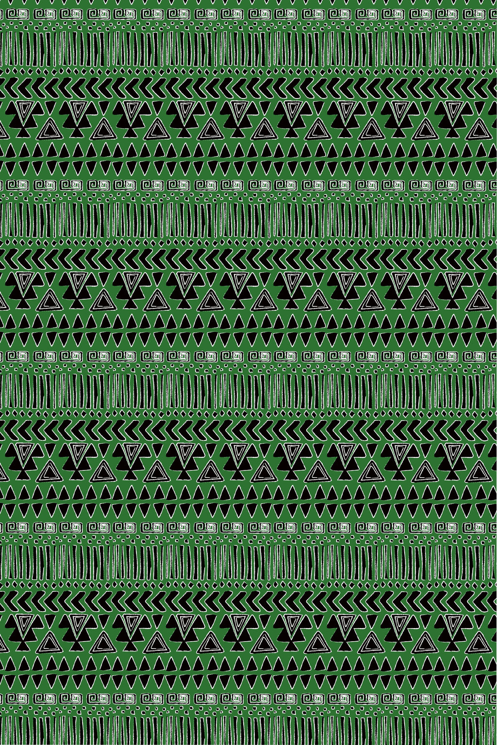 HOMER MAXI DRESS (GREEN ABSTRACT GEOMETRY PRINT)