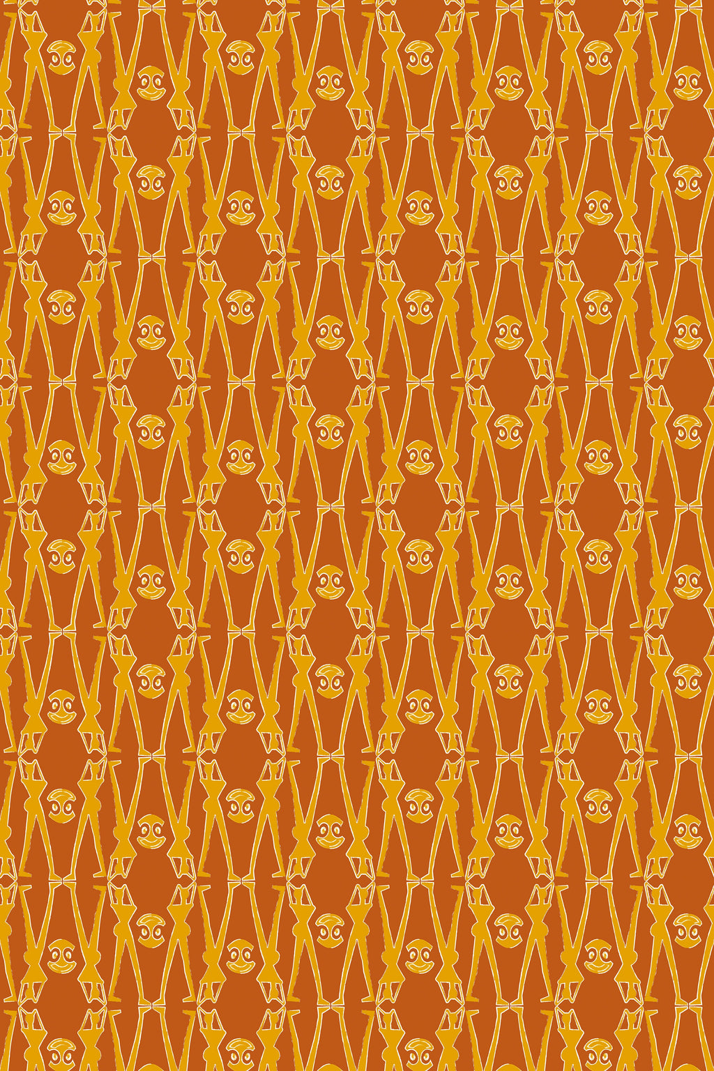 EPOS TOP (BROWN GEO PEOPLE PRINT)