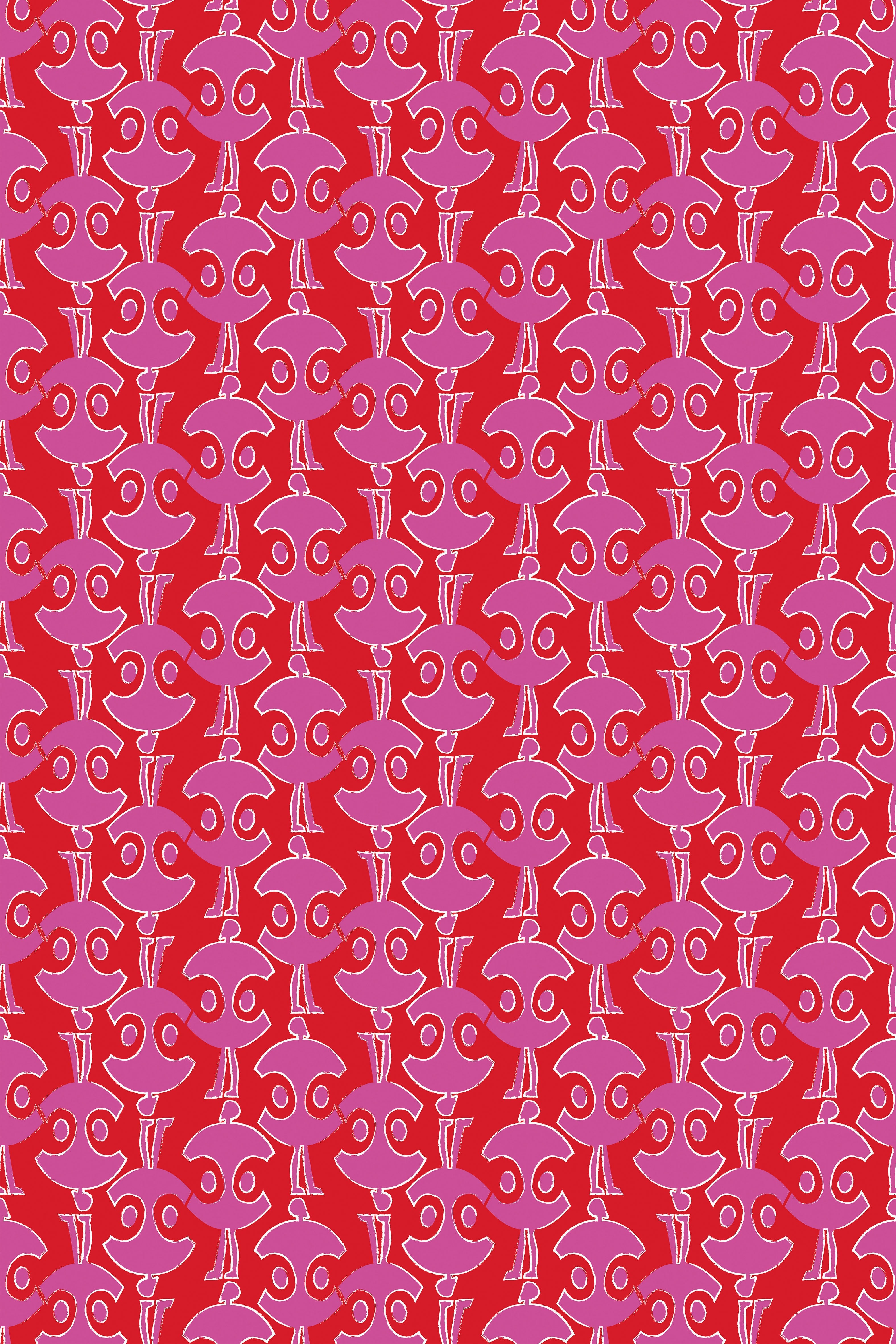 HOMER MINI DRESS (PINK GEO PEOPLE PRINT)