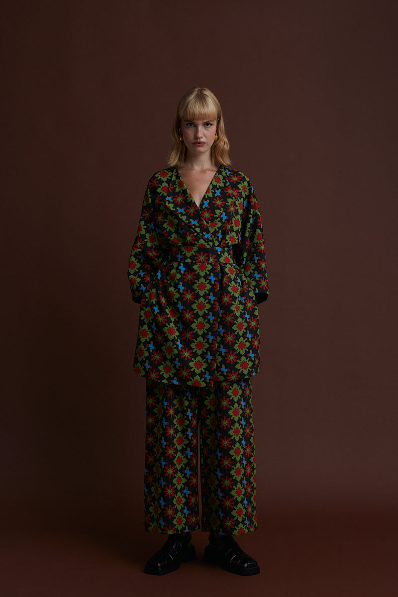 ALIAKMONAS KIMONO/DRESS (KOSOULA BLACK PRINT)