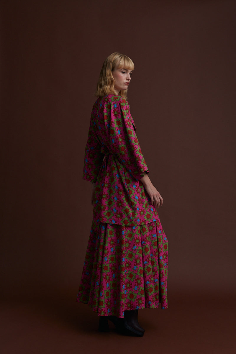 ALIAKMONAS KIMONO/DRESS (KOSOULA PINK PRINT)