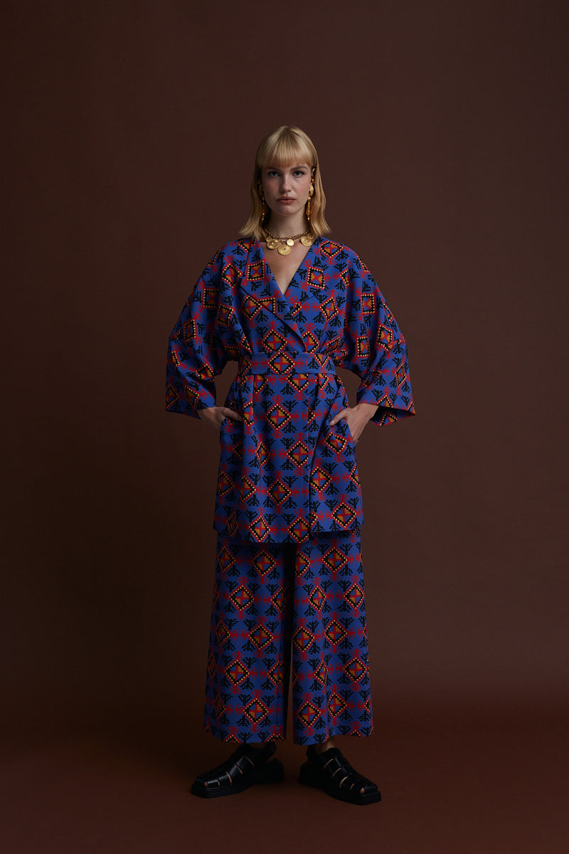 ALIAKMONAS KIMONO/DRESS (LECHOVO BLUE PRINT)