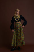 FLORINA MAXI SKIRT (BOUFI GREEN PRINT)