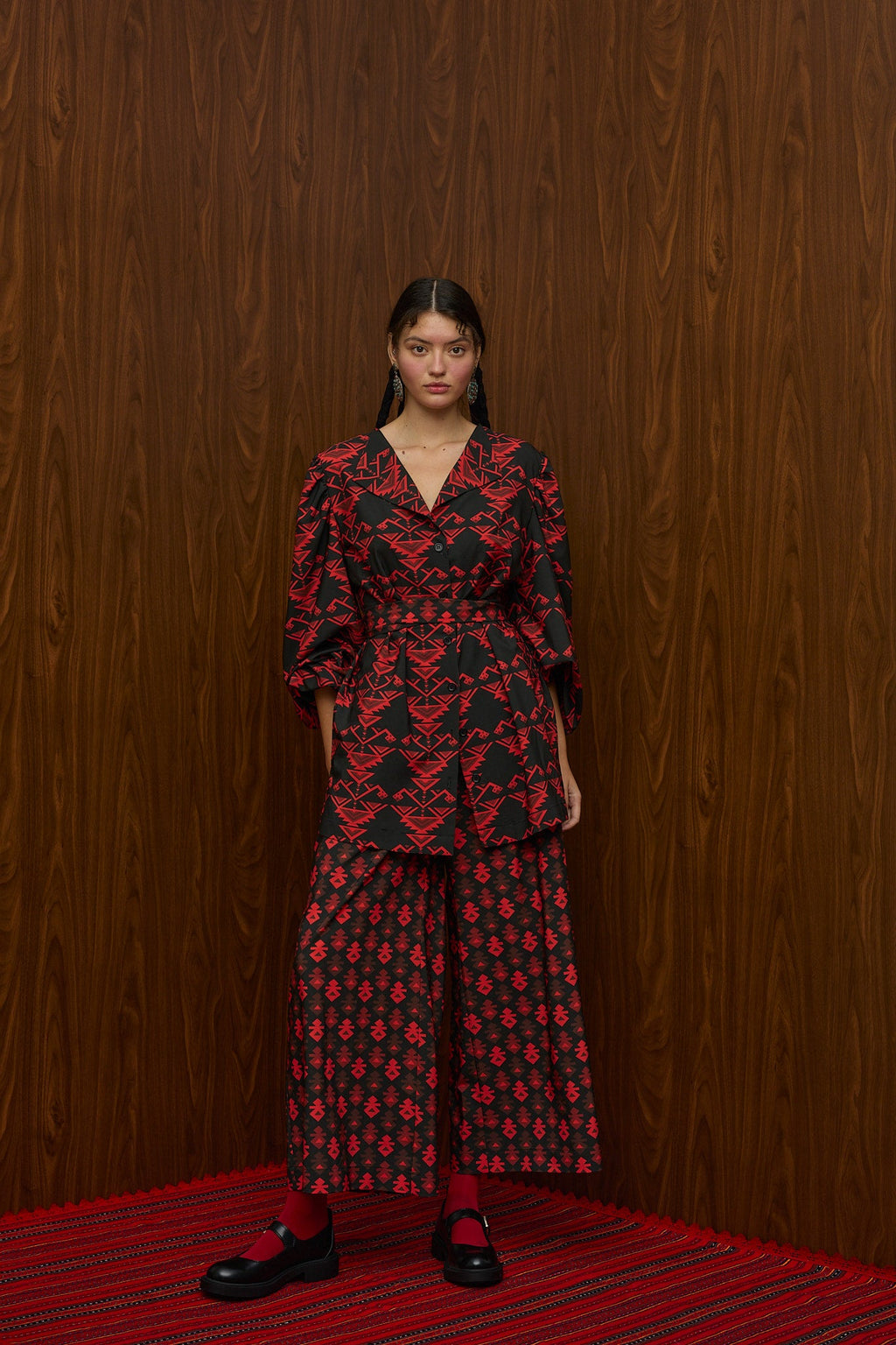 ACHELOOS PANTS (RUMPE BLACK/RED PRINT)