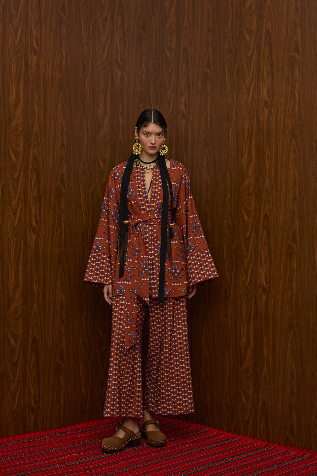 HRAMI KIMONO (KAMPOS BROWN PRINT)