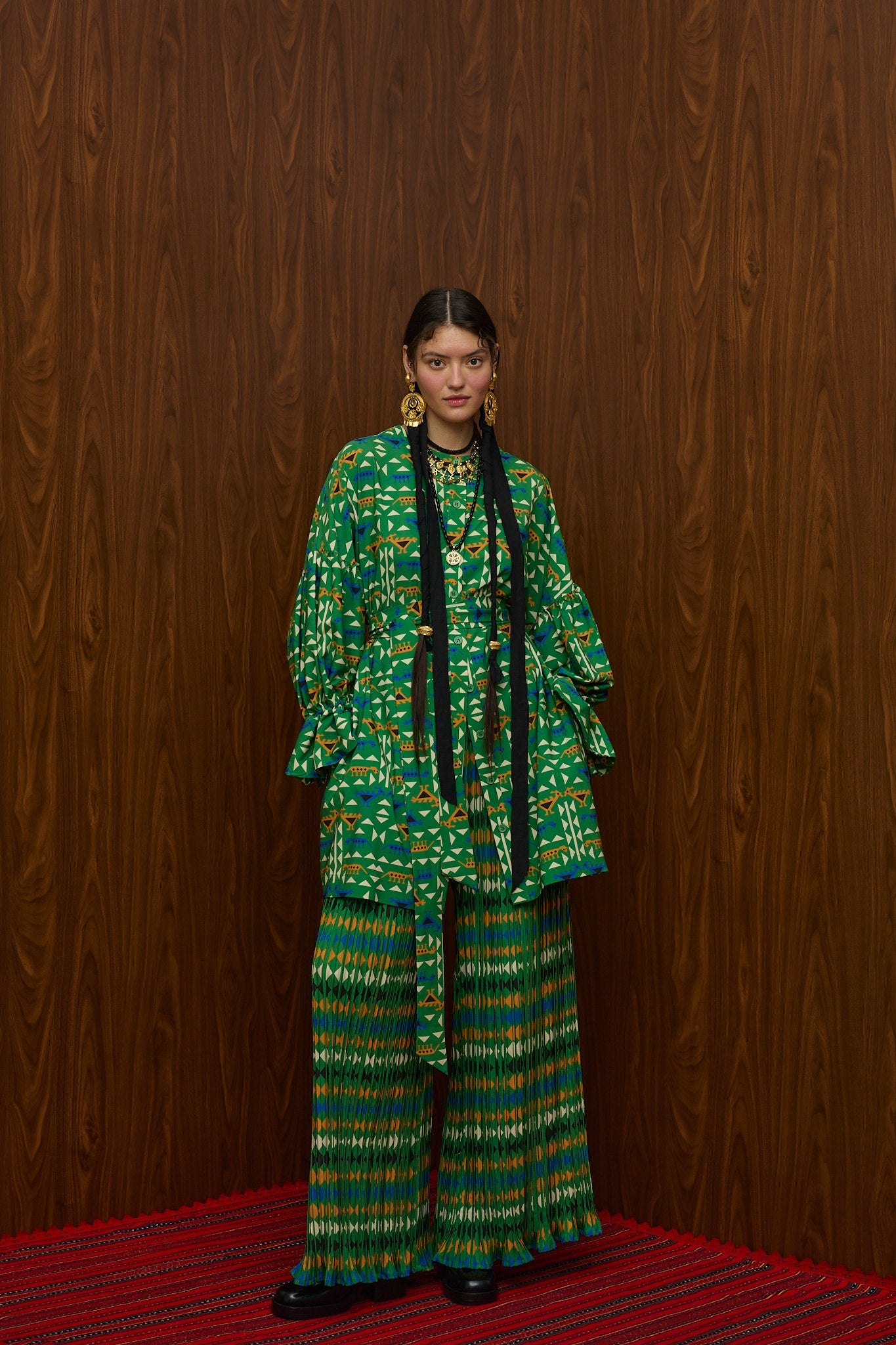 TSIKRIKI SHIRT/DRESS (ZOOMORFON GREEN PRINT)