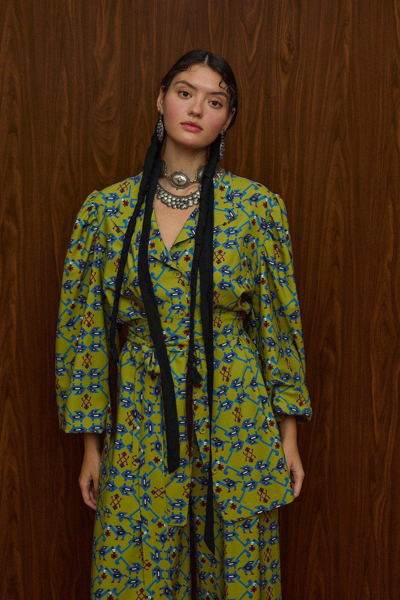 BERDES SHIRT (ALOGON GREEN PRINT)