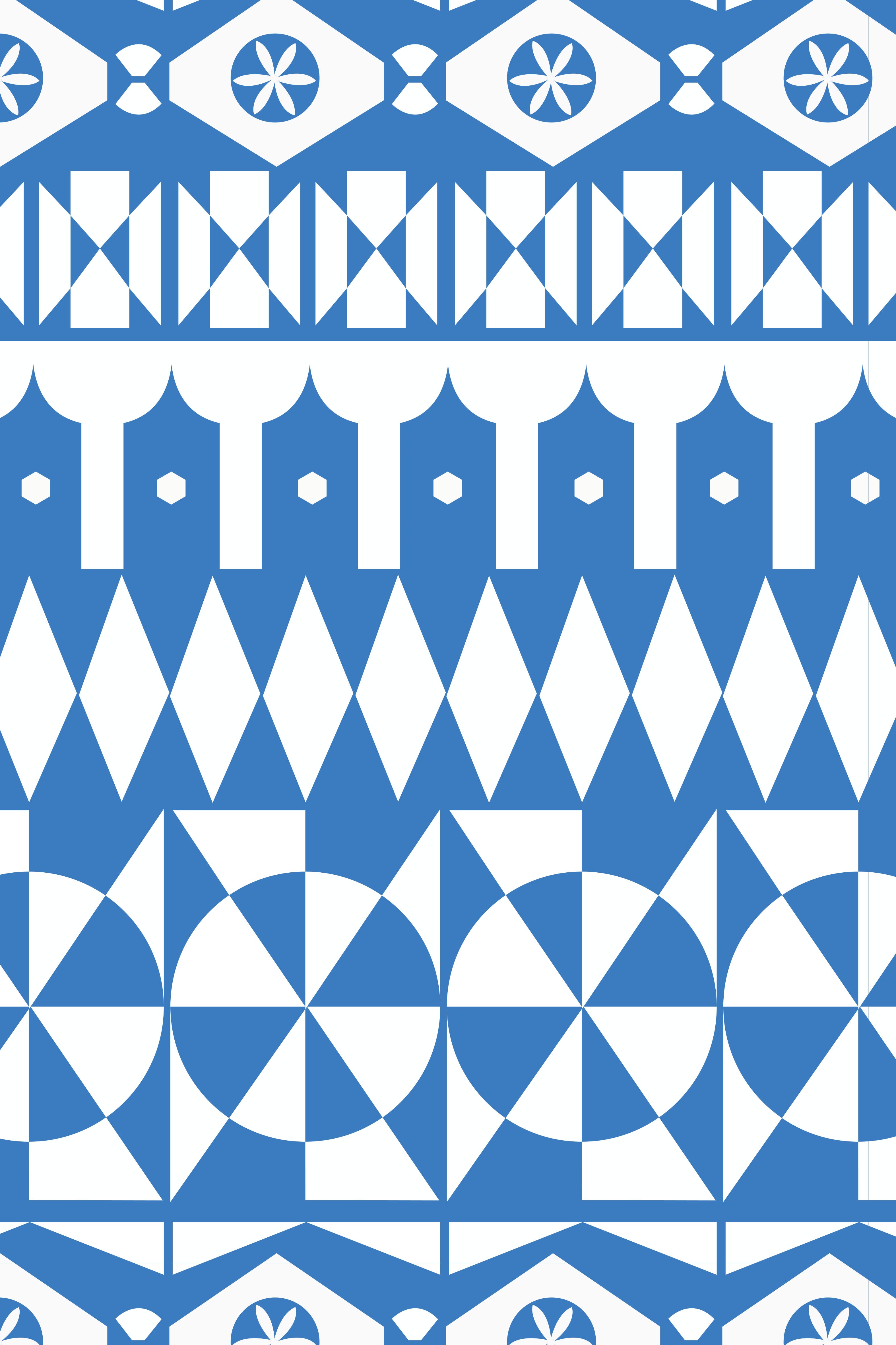MASTICHOCHORI Shirt (White Motifs Blue)