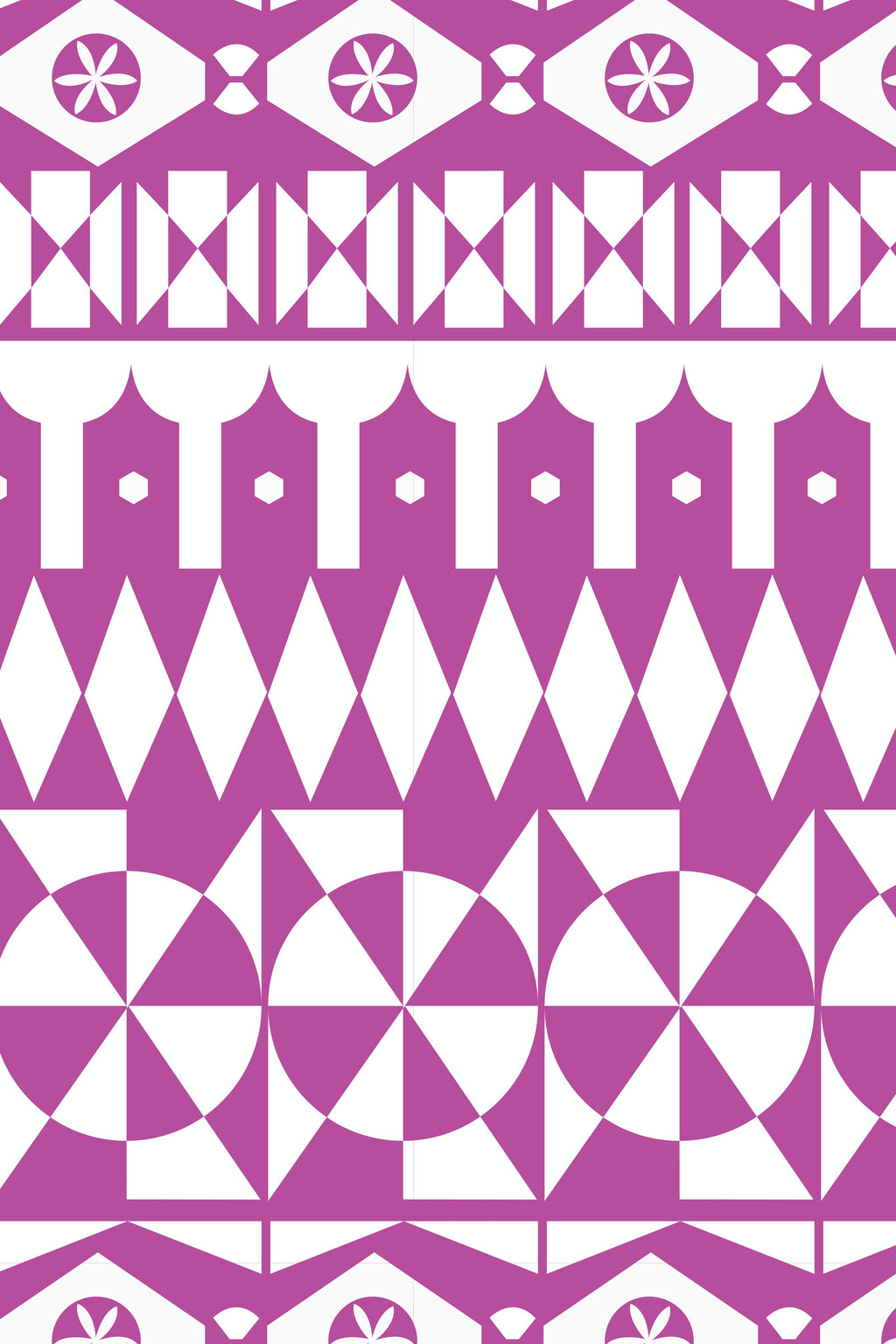 VRONTADOS Maxi Dress (White Motifs Pink)