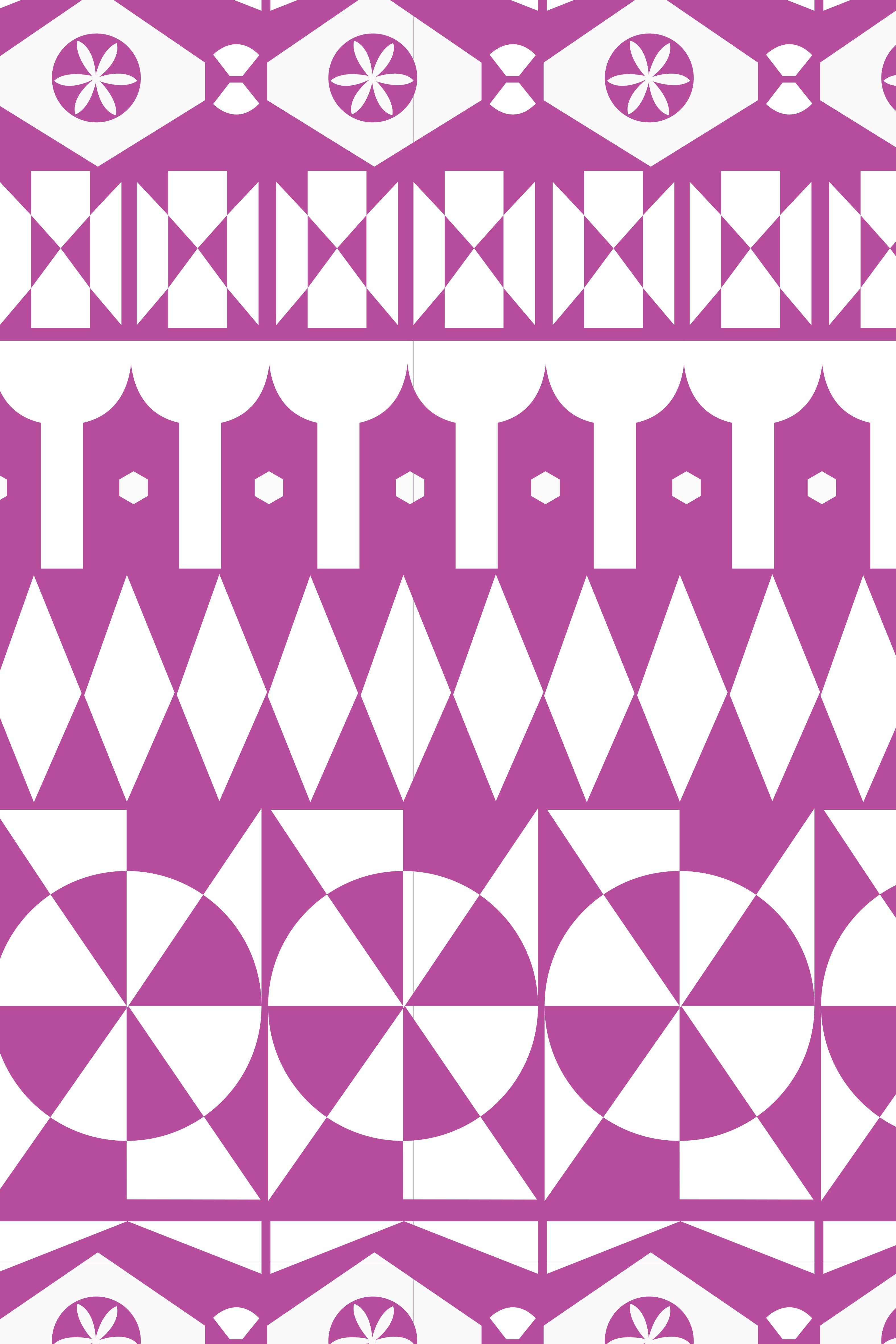 LAGADA Top (White motifs pink)