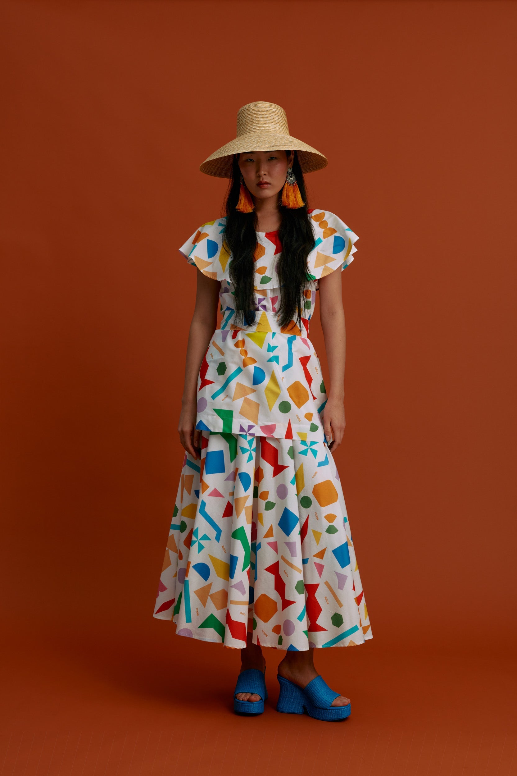 VIKI Maxi Skirt (Pyrgousika logo white)