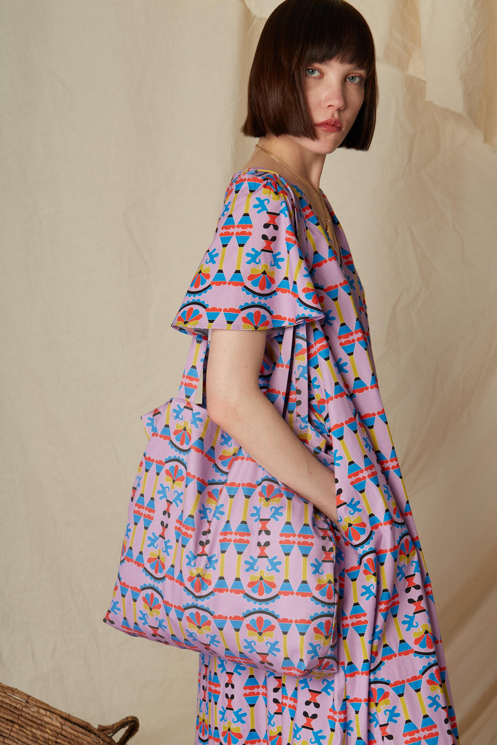 ACHEROUNES MAXI DRESS (Column Mauve Print)