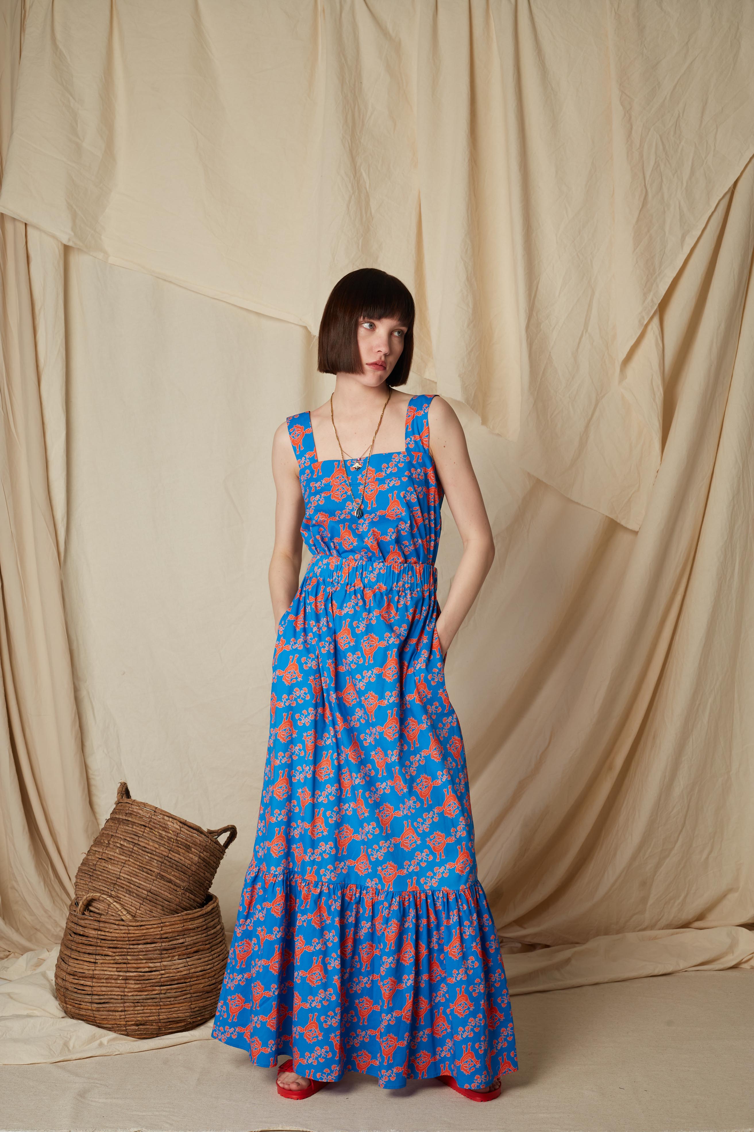 KALAMITSA SKIRT (Skyriana Birds Print)
