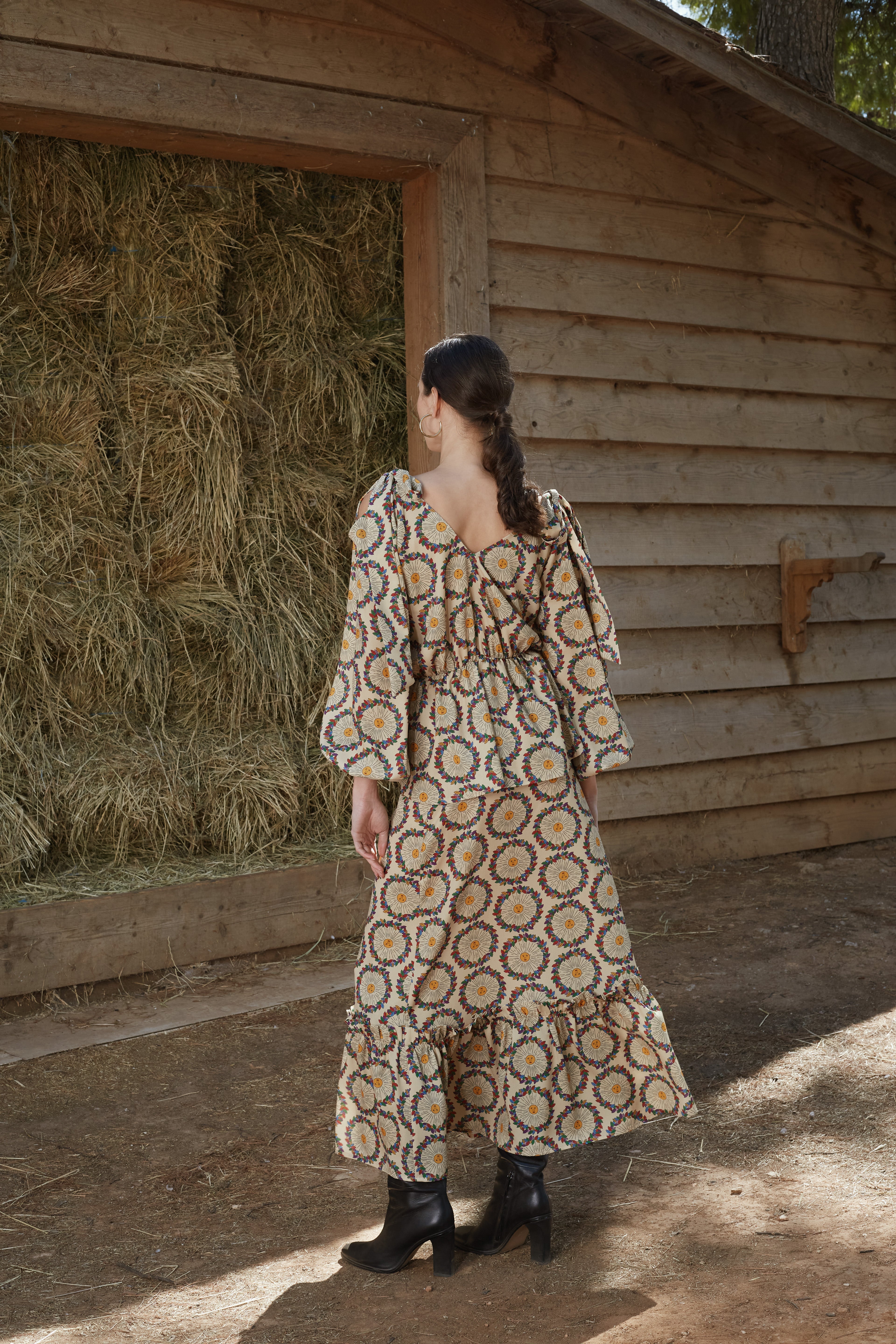 HELLI SKIRT (Helios Beige Print)