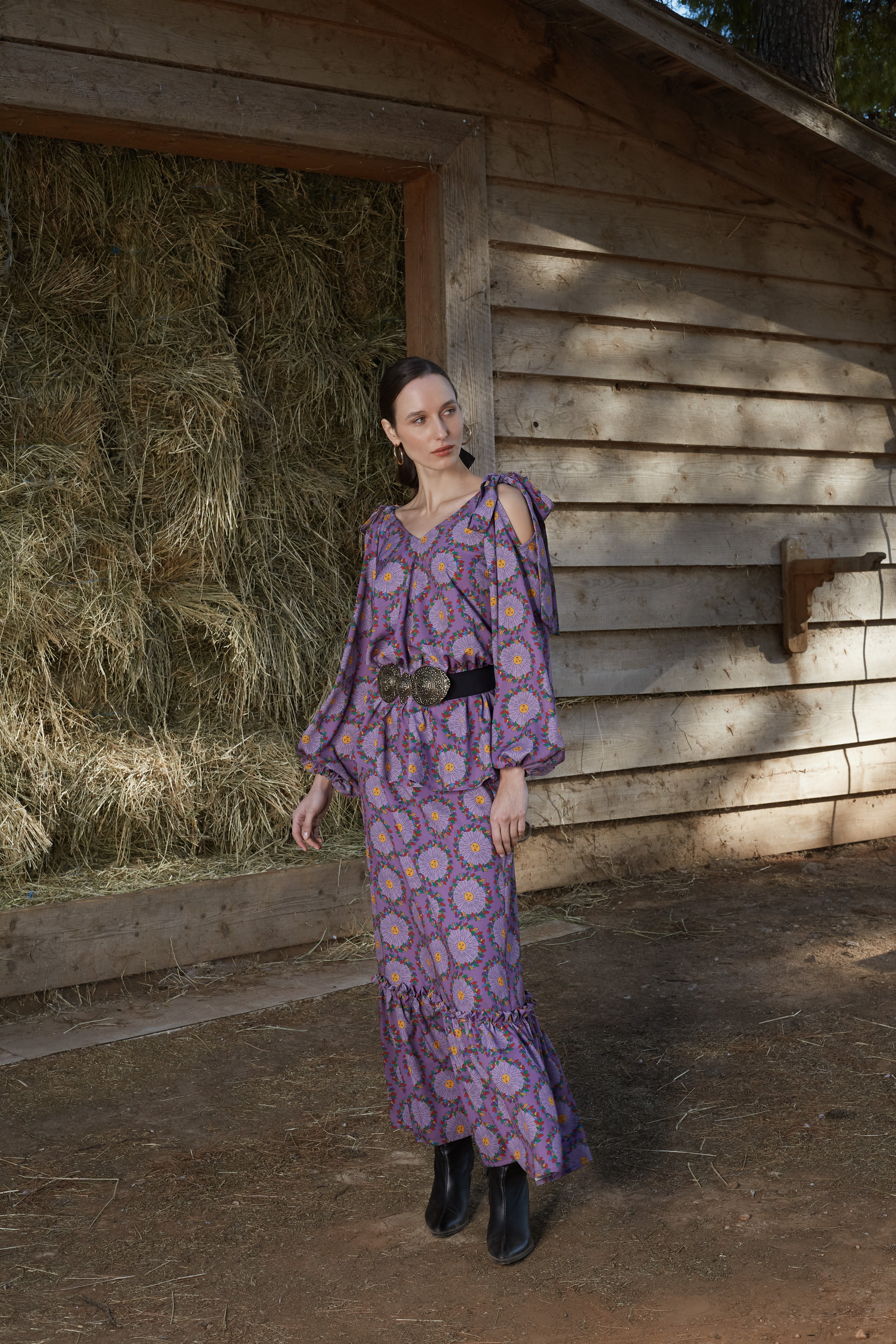 ALOSIS TOP  (Helios Mauve Print)