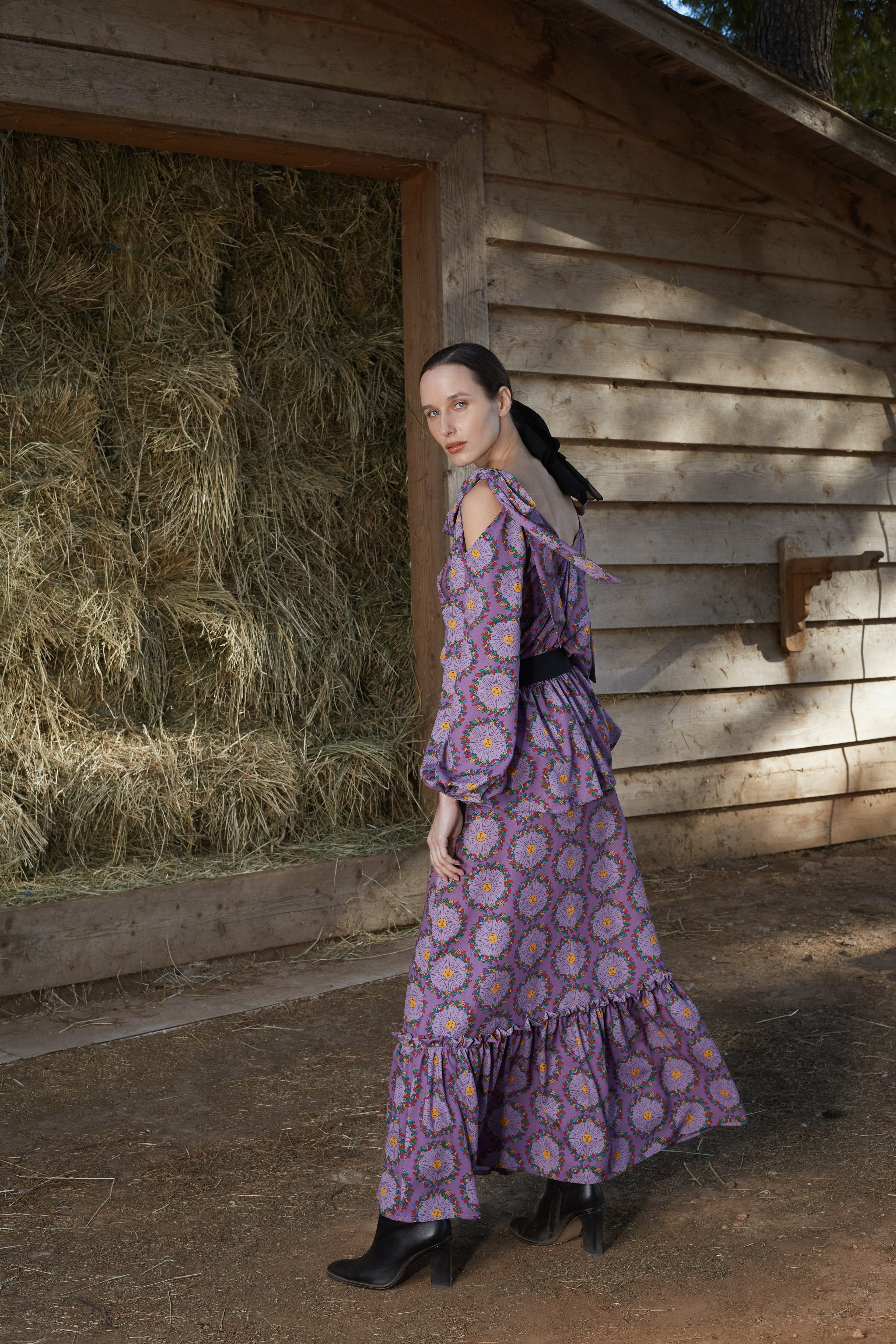 ALOSIS TOP  (Helios Mauve Print)
