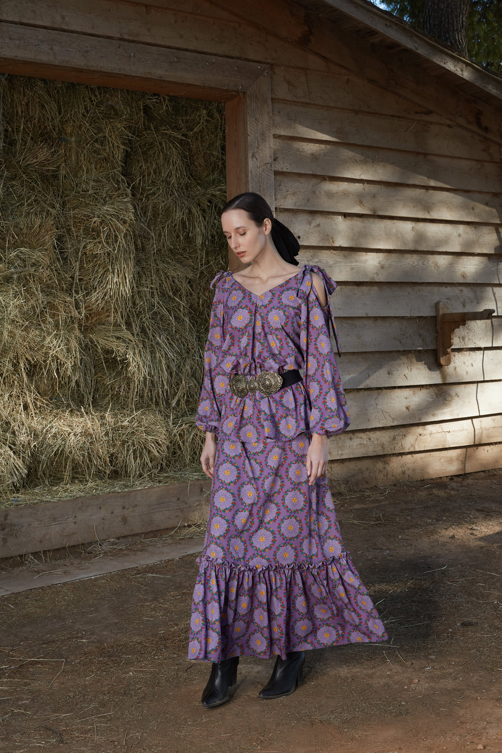 HELLI SKIRT (Helios Mauve Print)