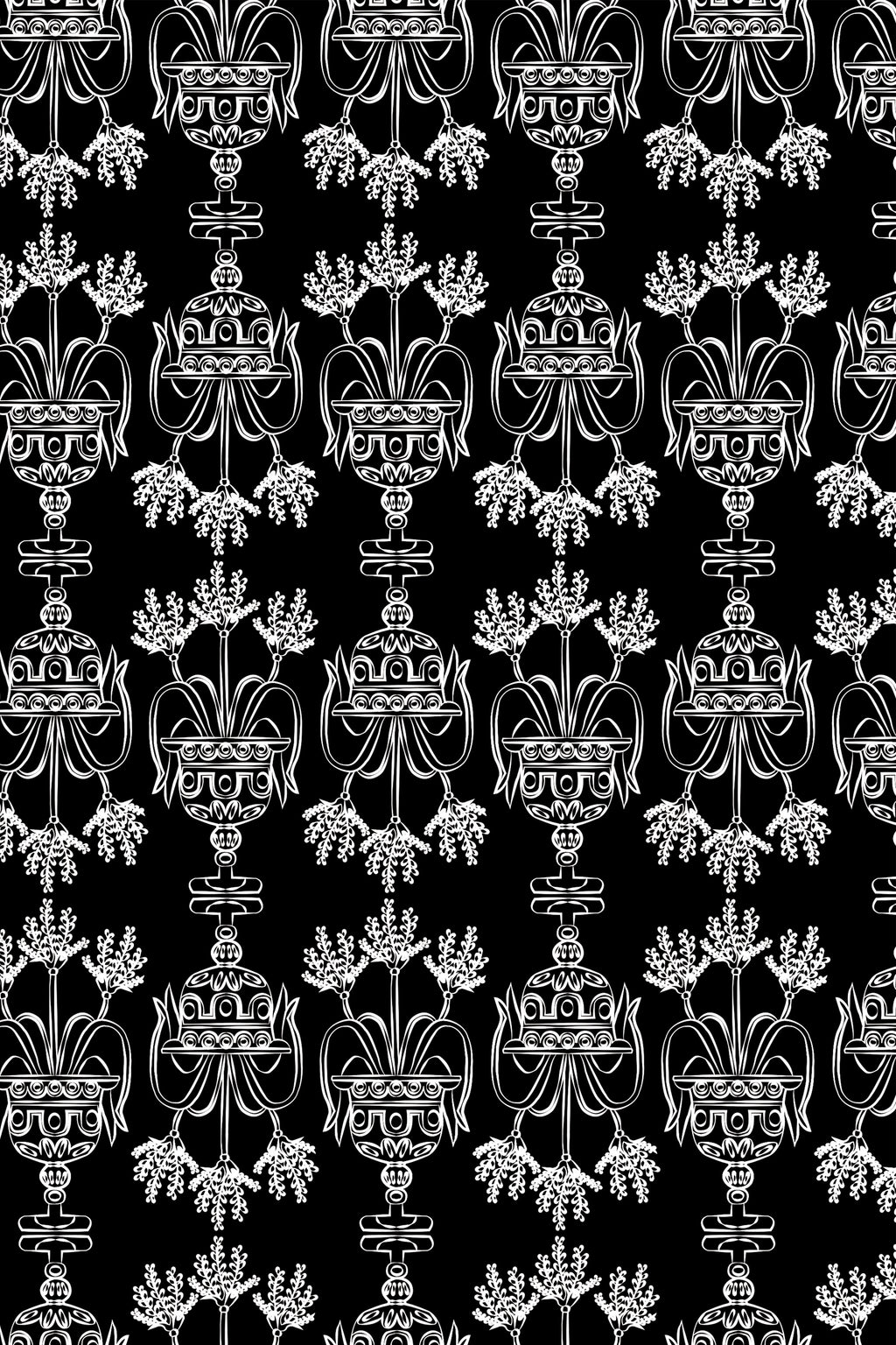 VLACHA TOP (Black Vase Print)