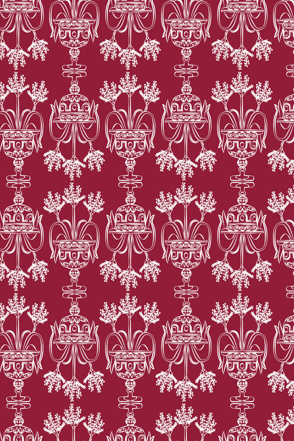 ARETOUSA KIMONO/DRESS (Bordeaux Vase Print)