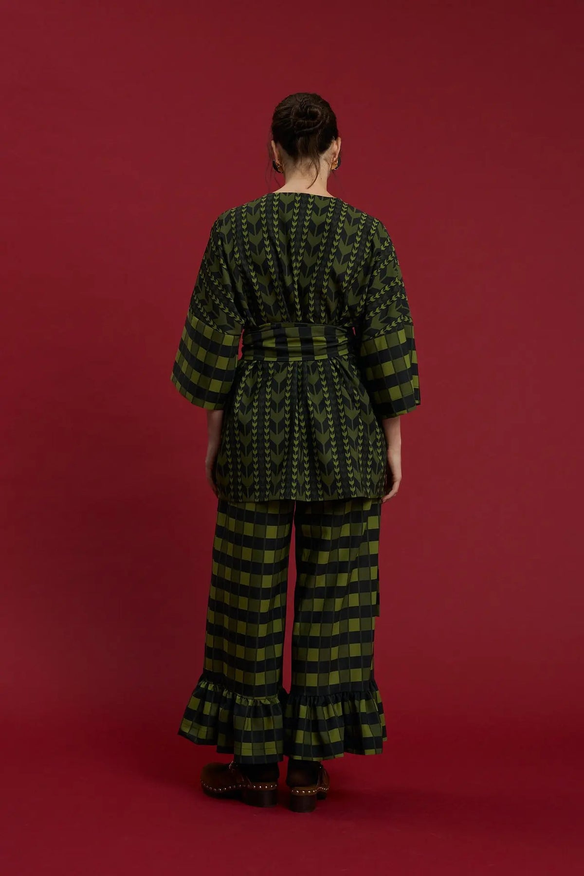 PANTS "TYRNAVOS" (PELION BLACK/GREENS PRINT)