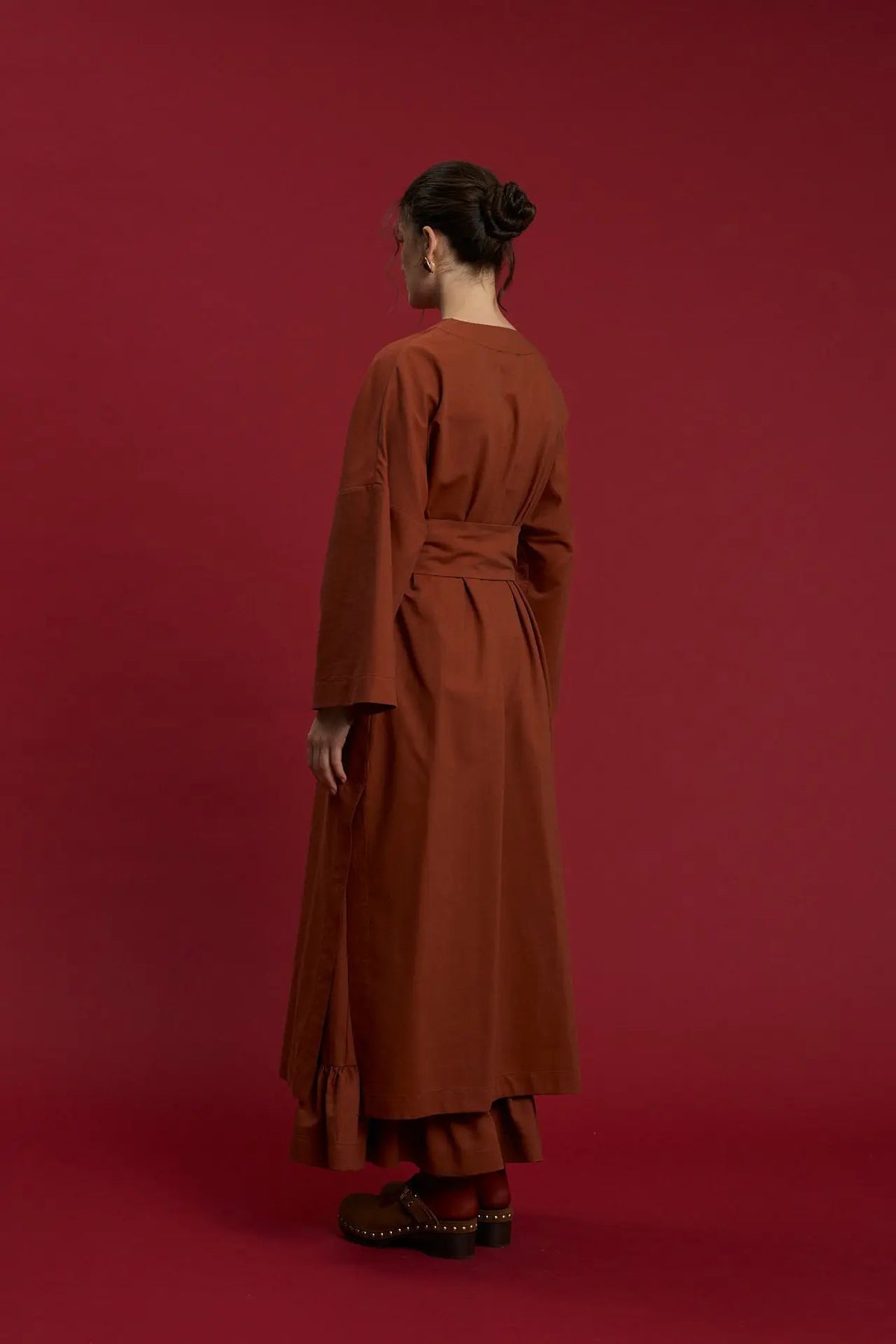 KIMONO/OVERCOAT "THISANOS" (BROWN)