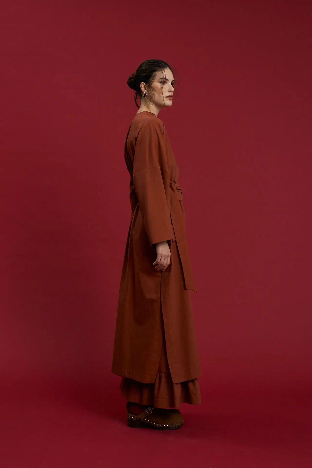 KIMONO/OVERCOAT "THISANOS" (BROWN)