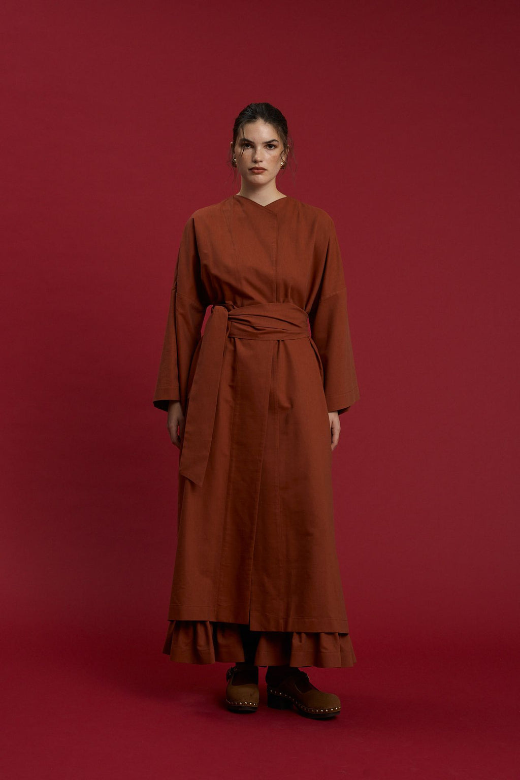 KIMONO/OVERCOAT "THISANOS" (BROWN)